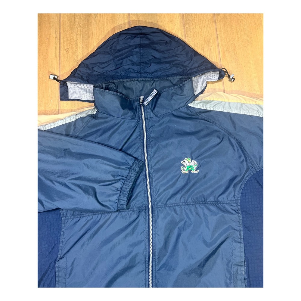 Crable Sportswear CS-TEC Notre Dame Fighting Irish Windbreaker Jacket Navy XXL‎
